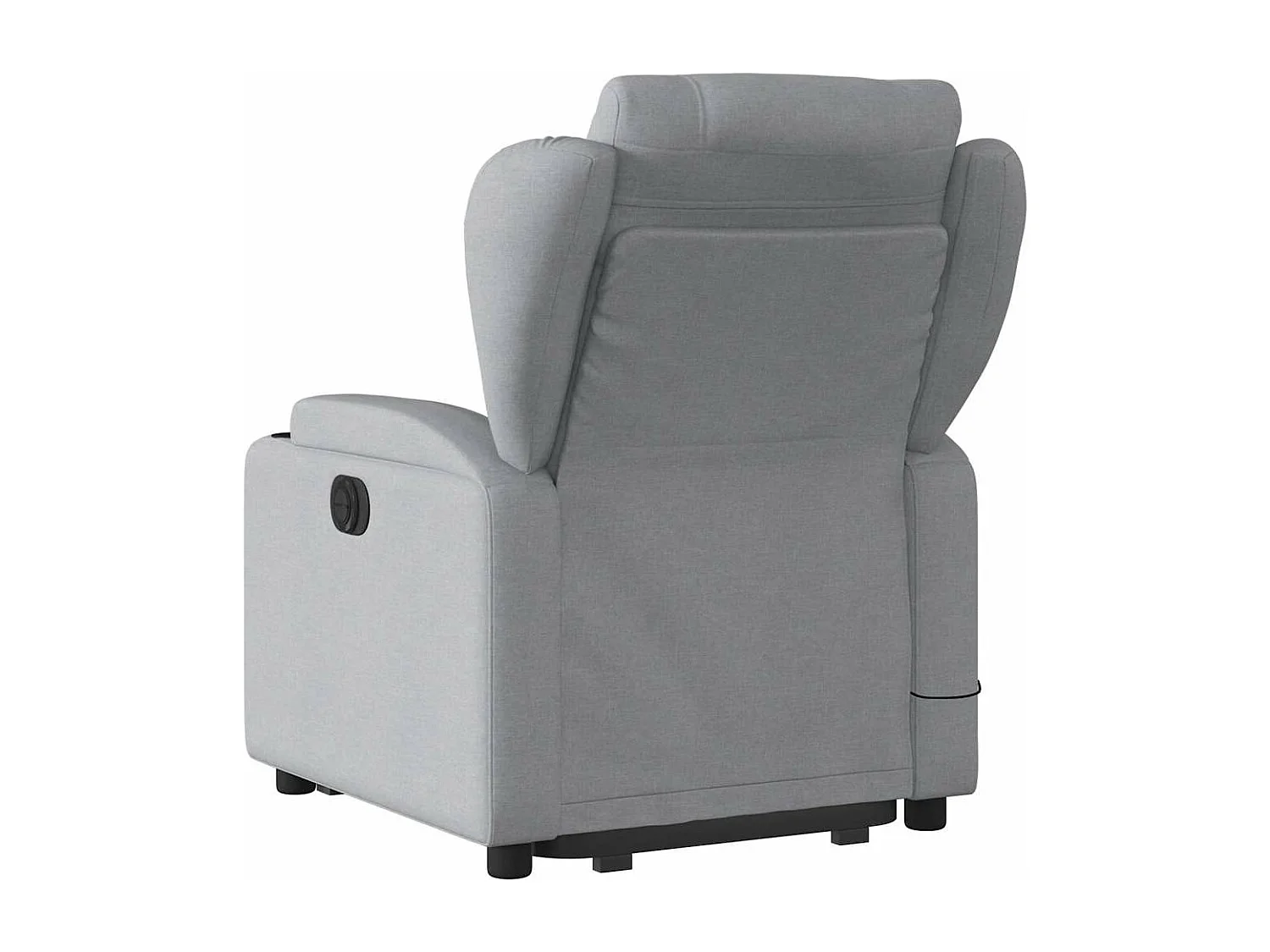 Sillón de masaje eléctrico reclinable elevable tela gris claro