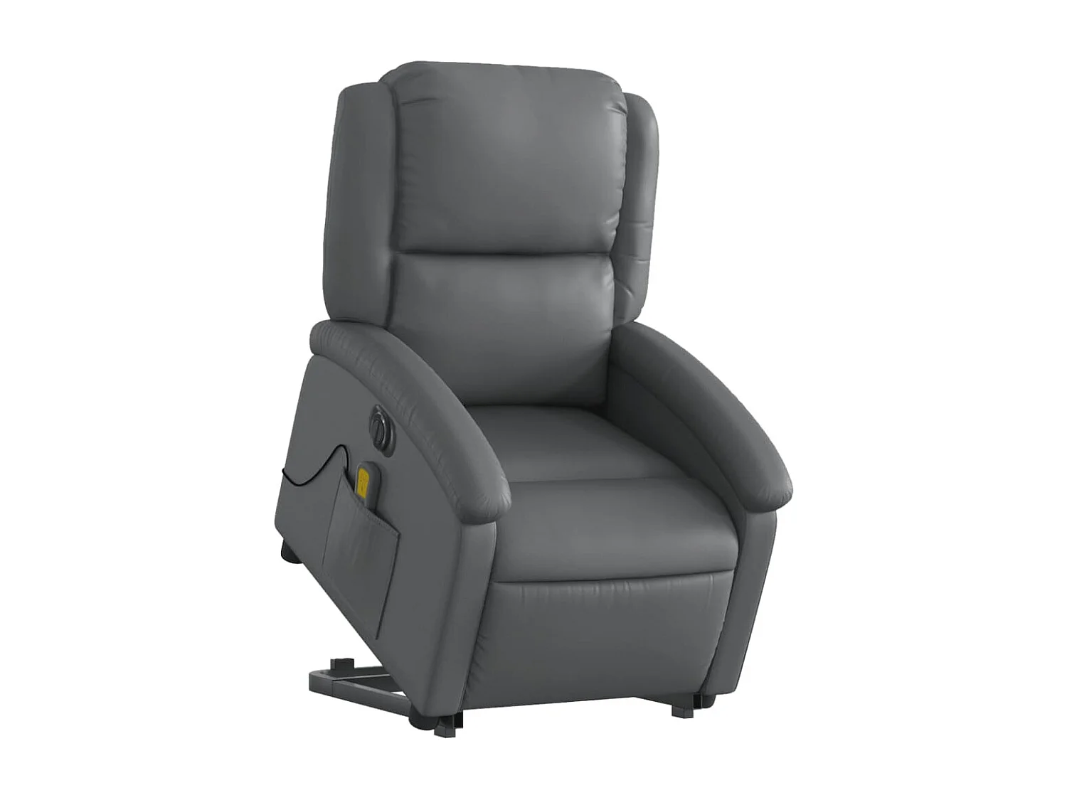 Fauteuil inclinable massant électrique gris similicuir