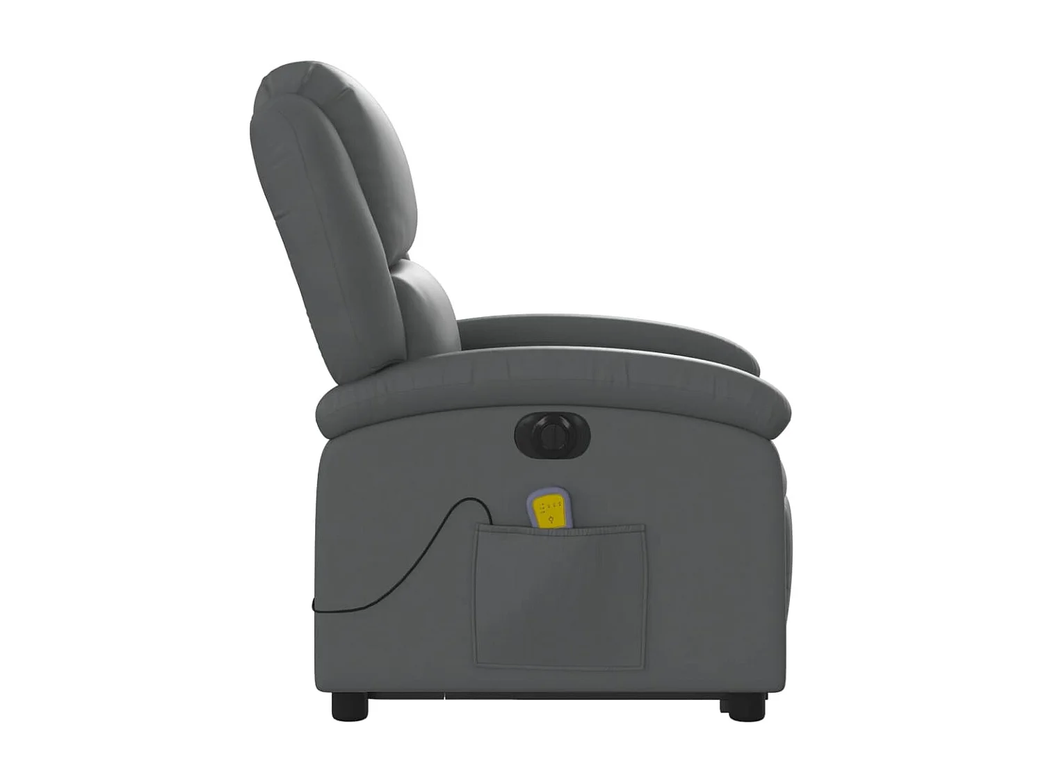 Fauteuil inclinable massant électrique gris similicuir
