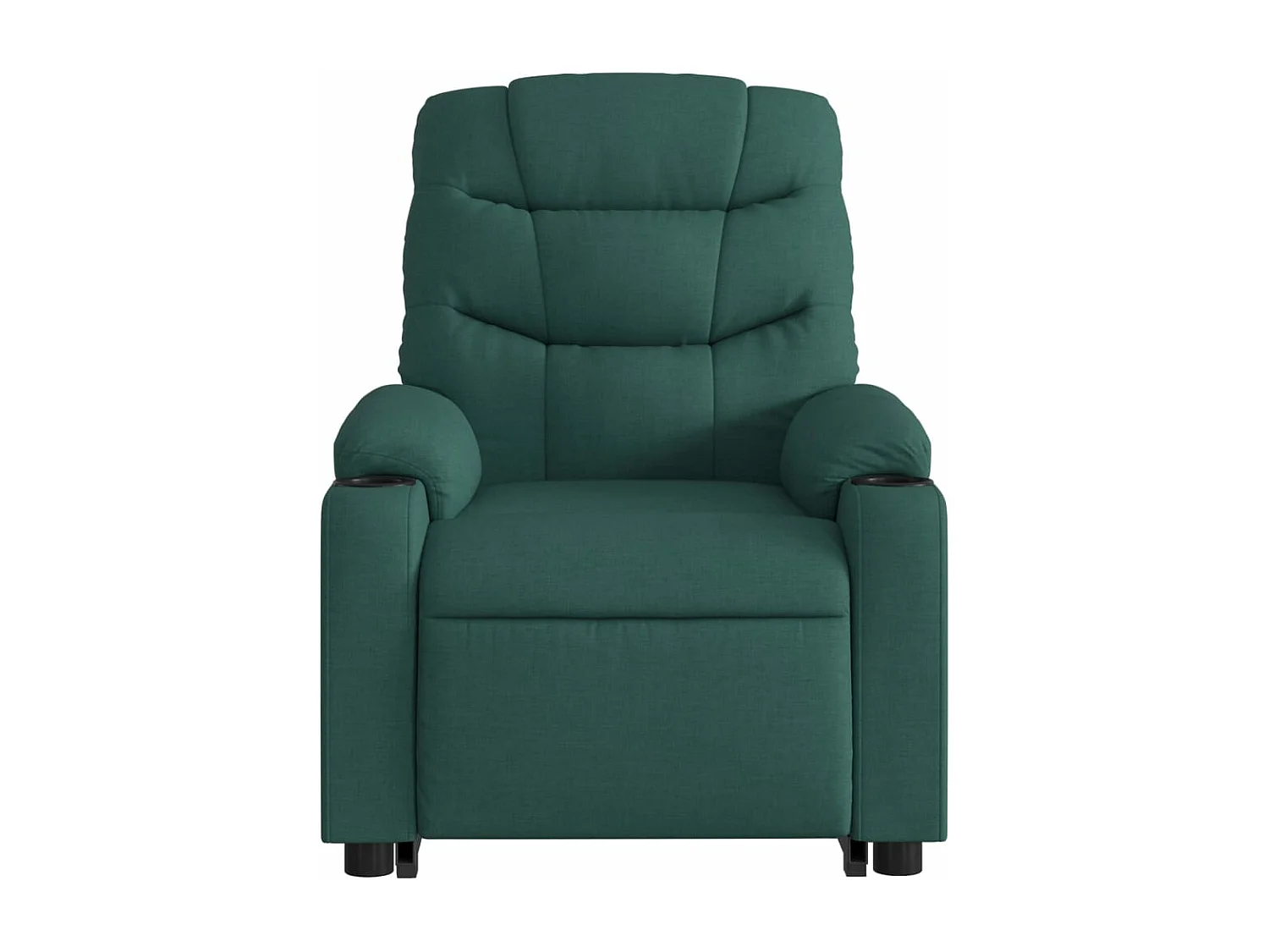 Fauteuil inclinable massant Vert foncé Tissu