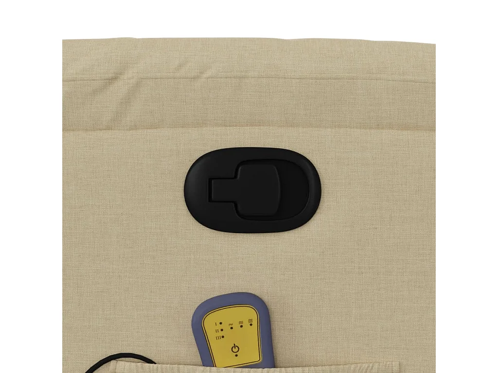 Fauteuil massant inclinable Crème Tissu