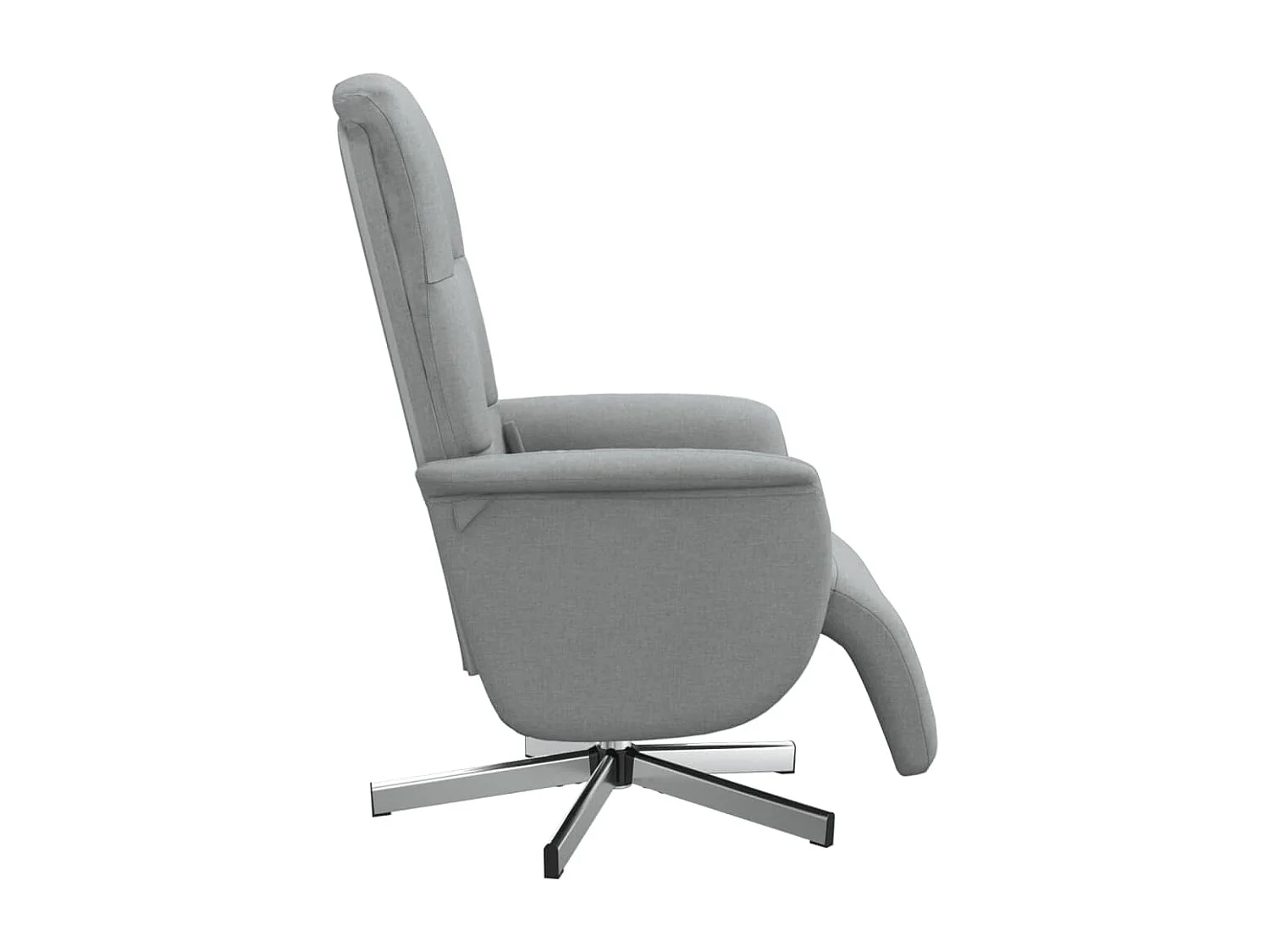 Fauteuil inclinable massant et repose-pieds gris clair tissu