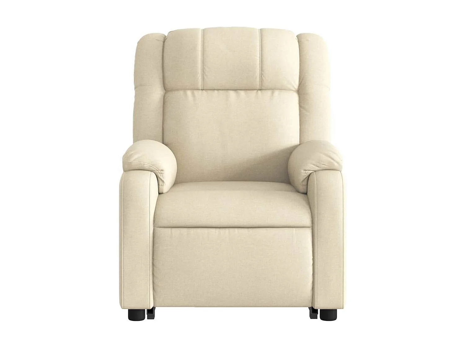 Fauteuil inclinable massant électrique Crème Tissu