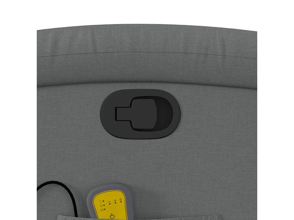 Fauteuil massant inclinable Gris foncé Tissu