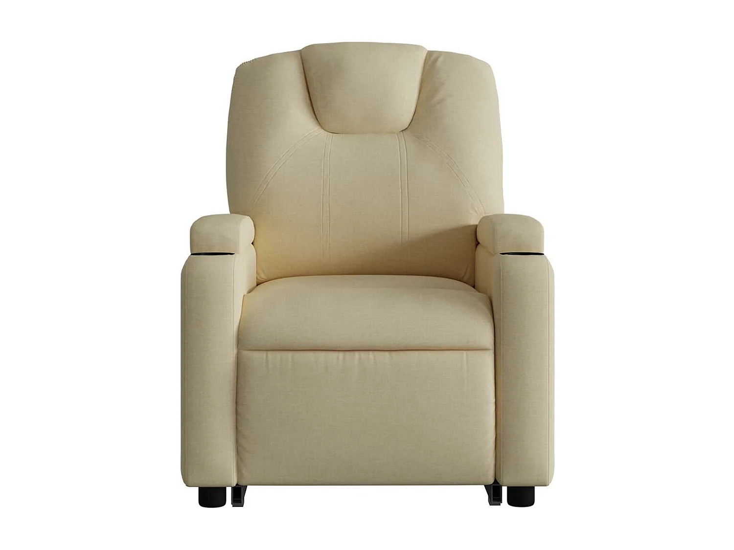 Fauteuil inclinable massant électrique Crème Tissu