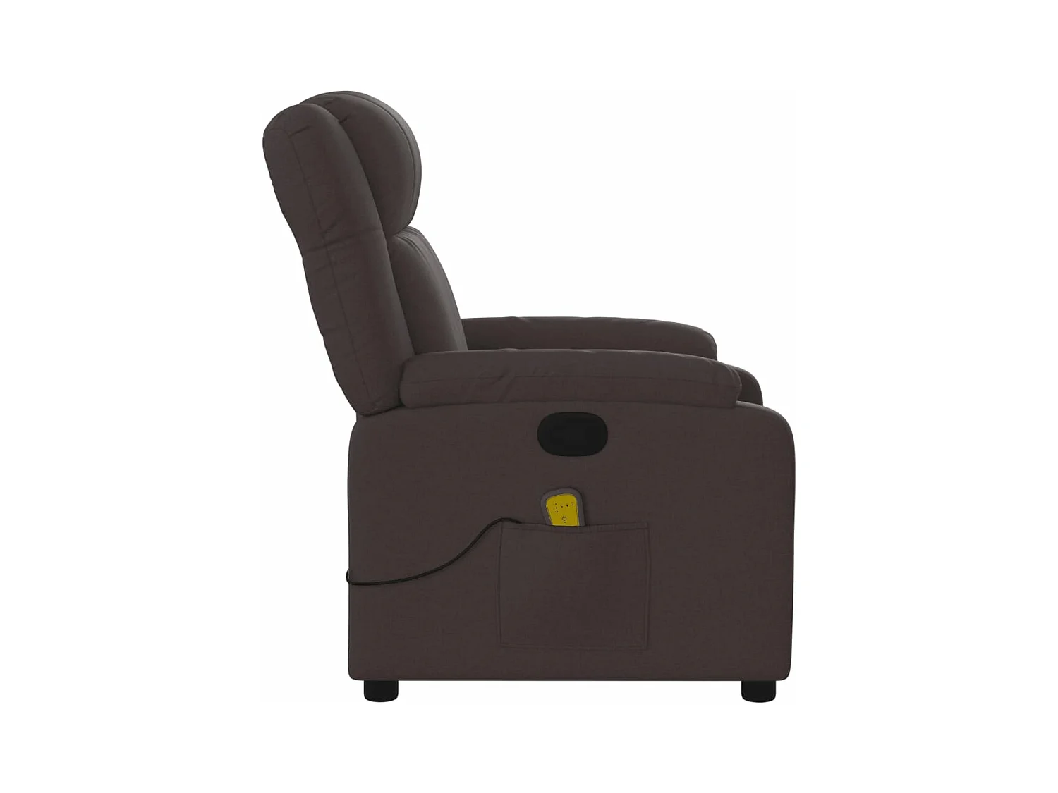 Fauteuil massant inclinable Marron foncé Tissu