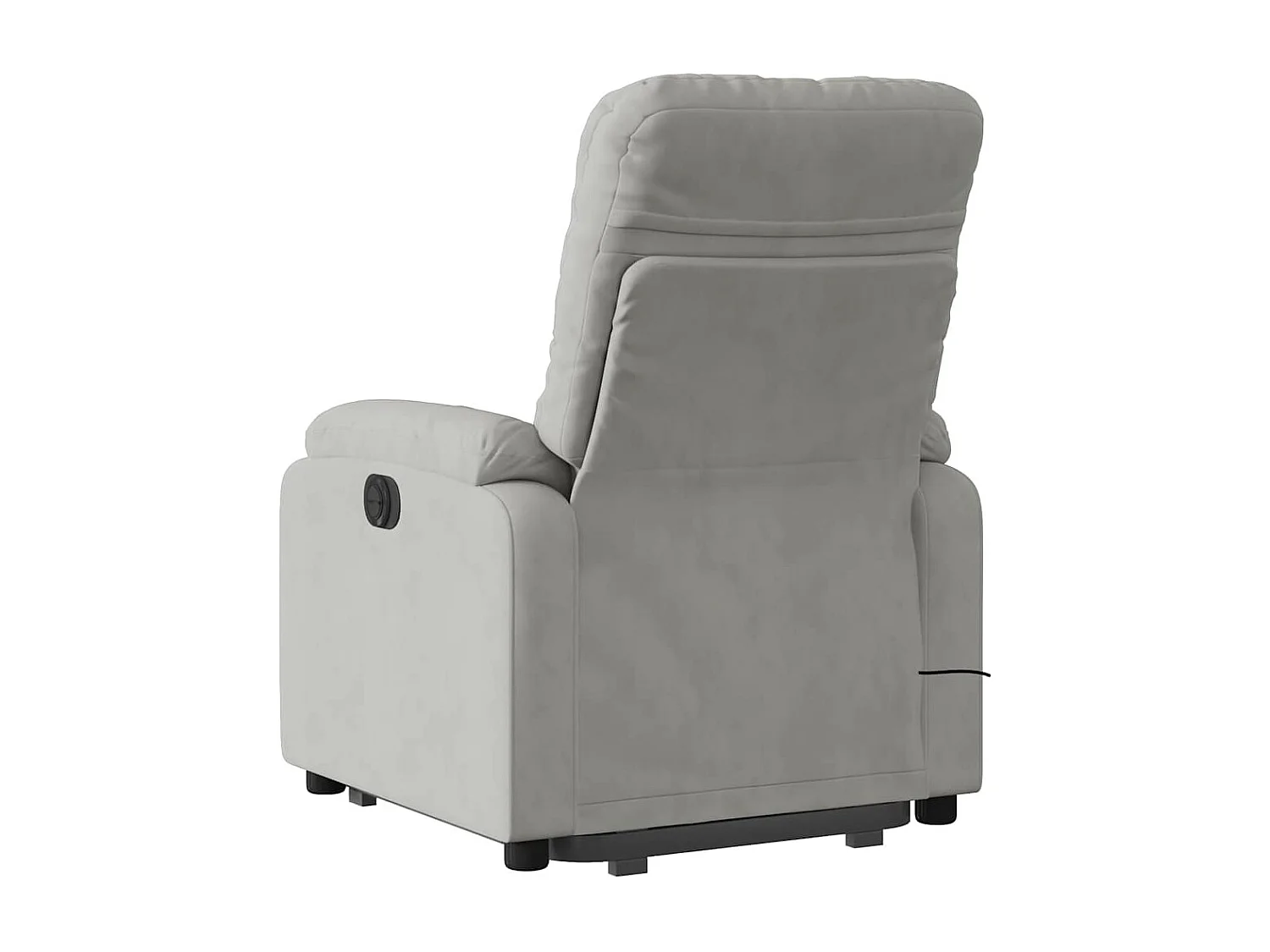Sillón masaje eléctrico reclinable elevable tela gris claro