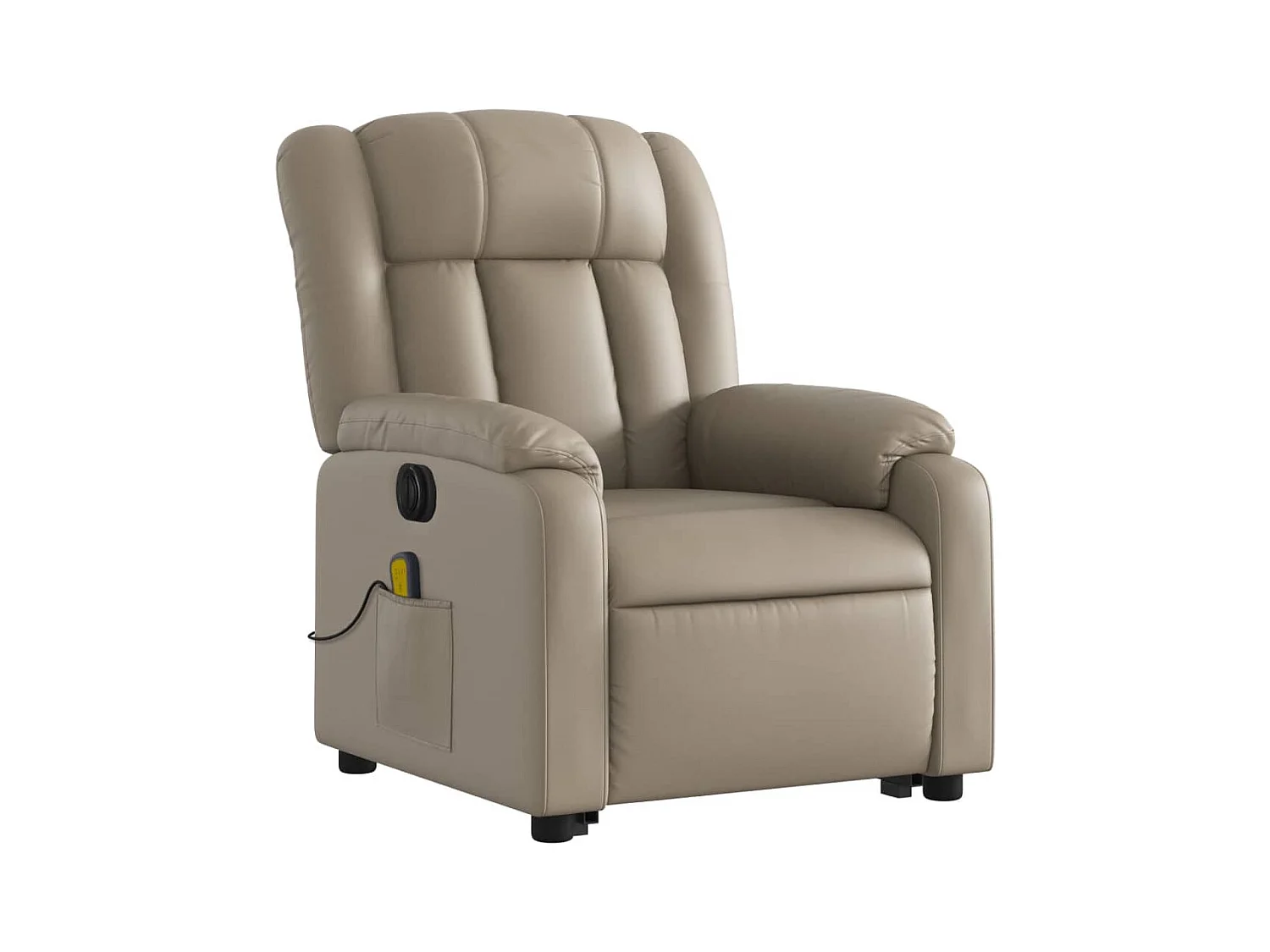 Fauteuil inclinable massant électrique cappuccino similicuir