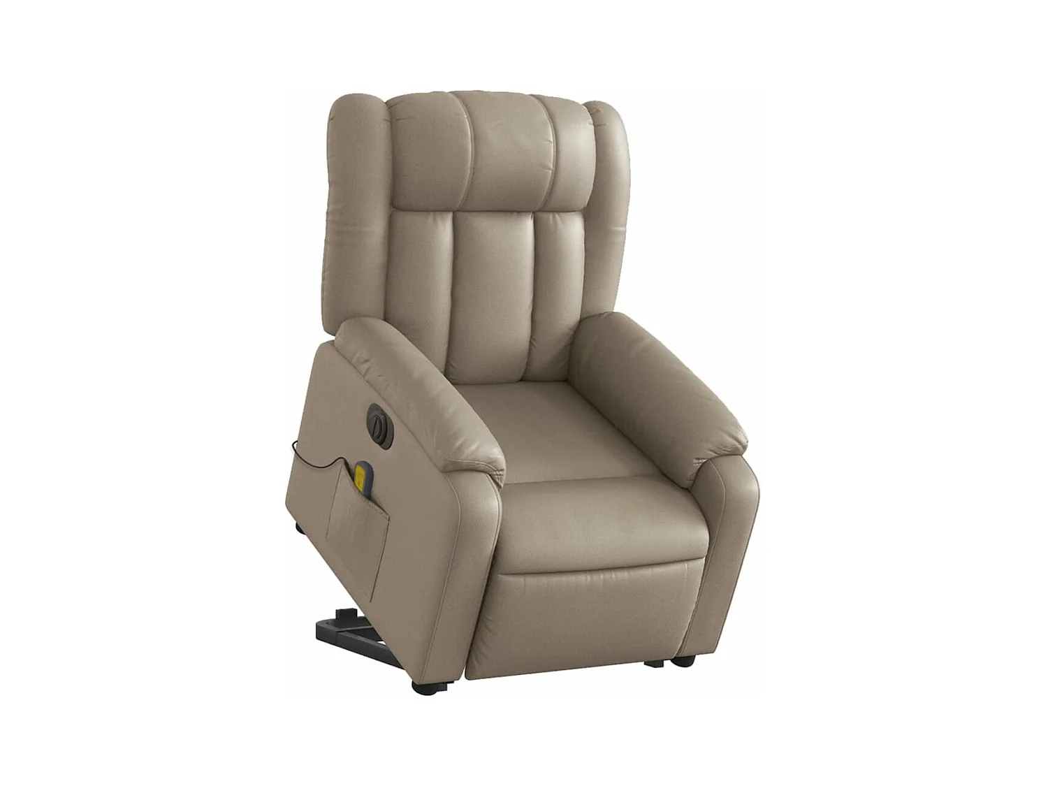 Fauteuil inclinable massant électrique cappuccino similicuir