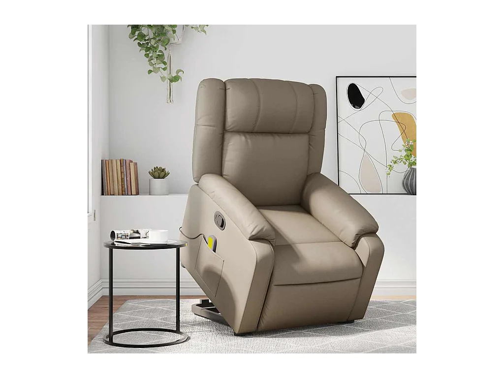 Fauteuil inclinable massant Cappuccino Similicuir