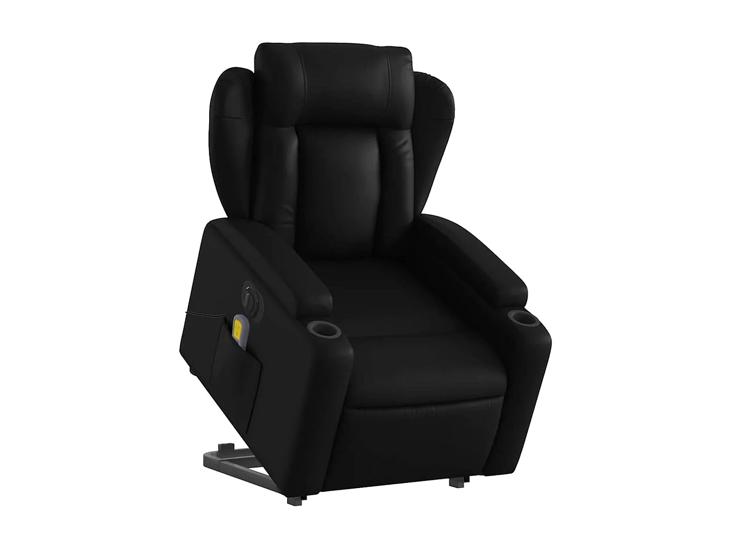 Fauteuil inclinable massant électrique noir similicuir