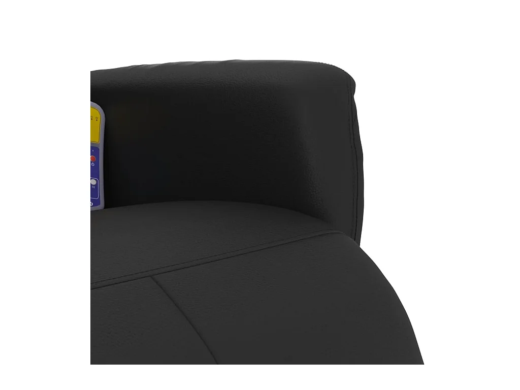 Fauteuil inclinable massant repose-pieds noir similicuir