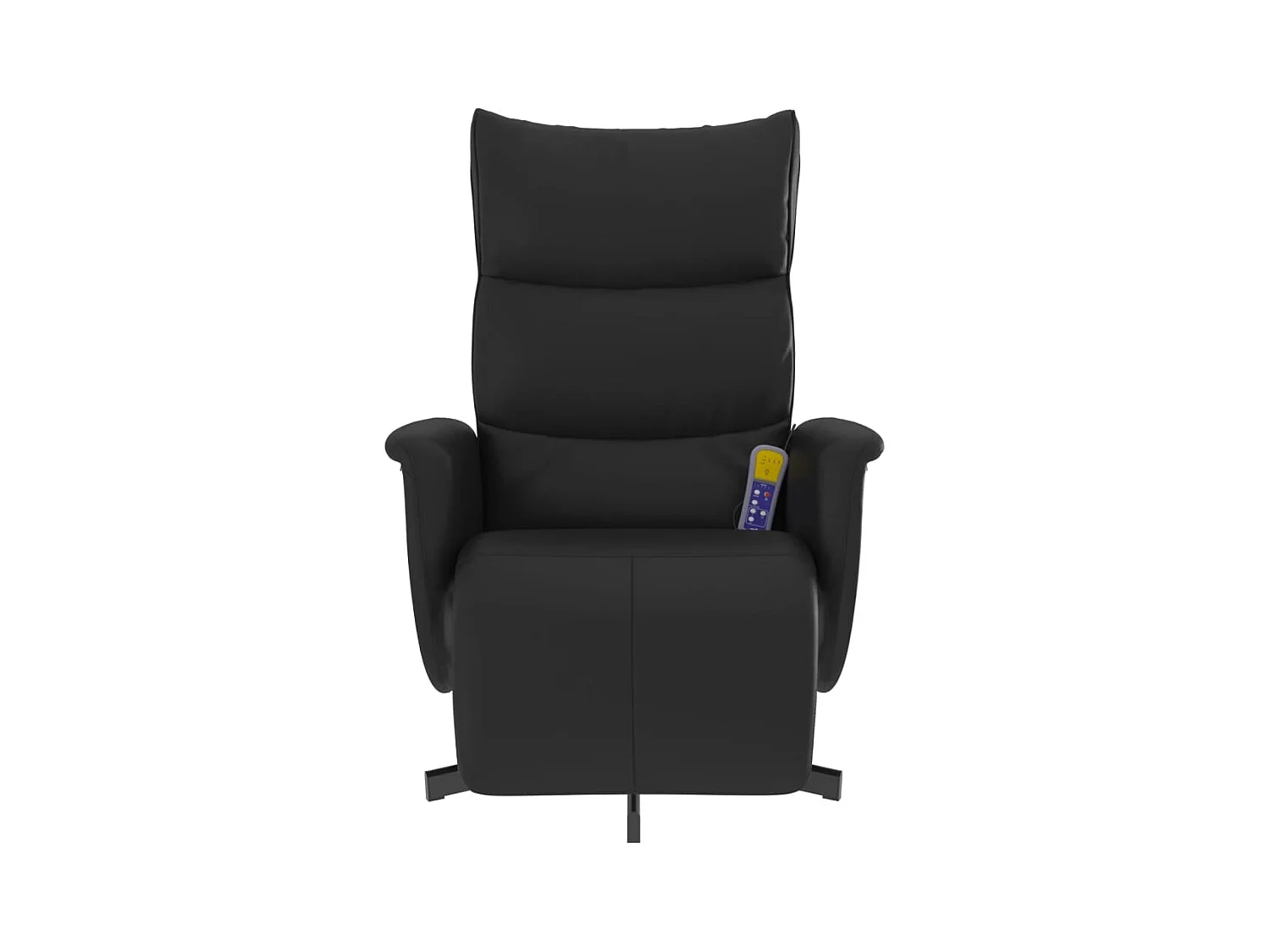 Fauteuil inclinable massant repose-pieds noir similicuir