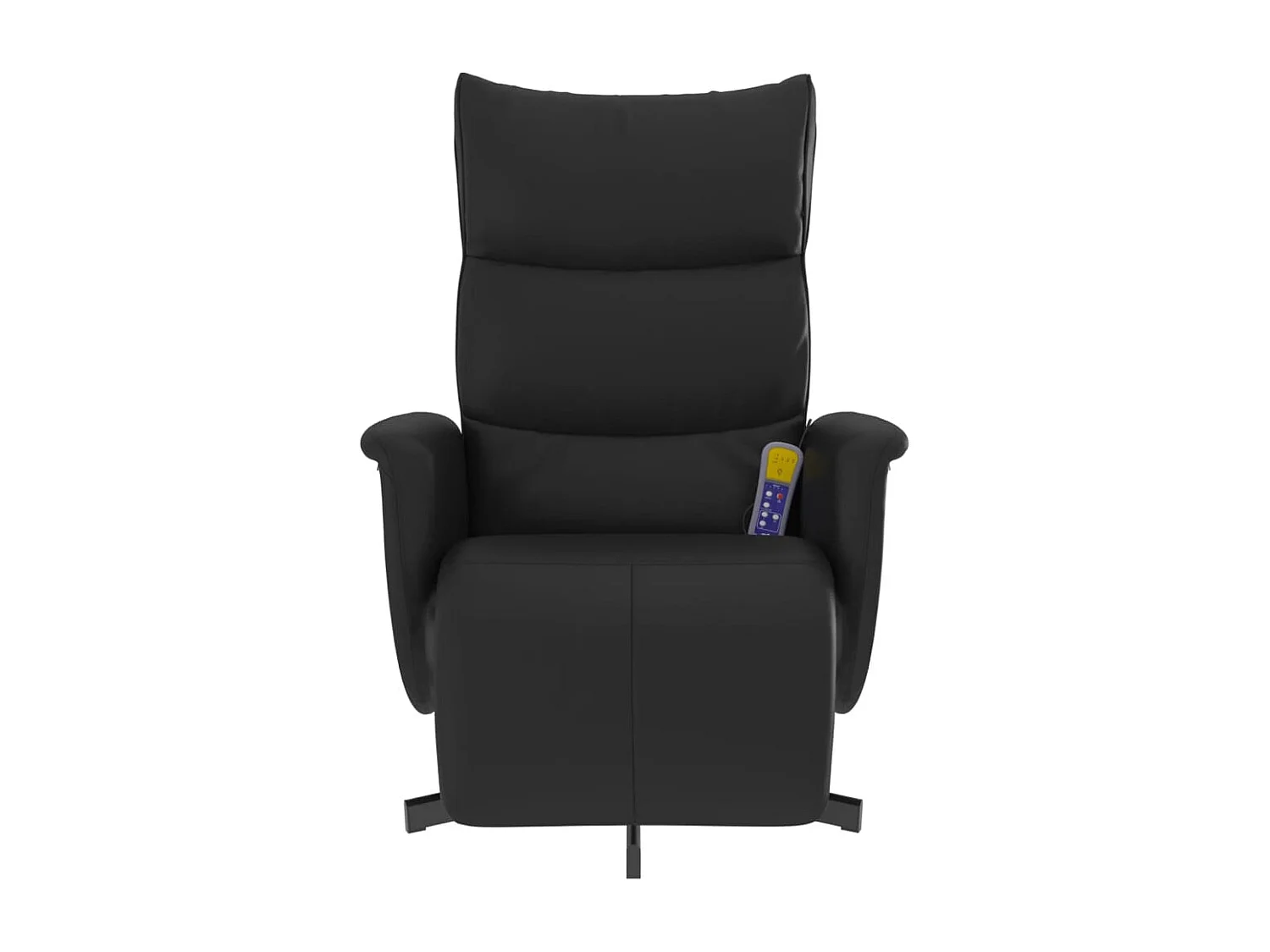 Fauteuil inclinable massant repose-pieds noir similicuir