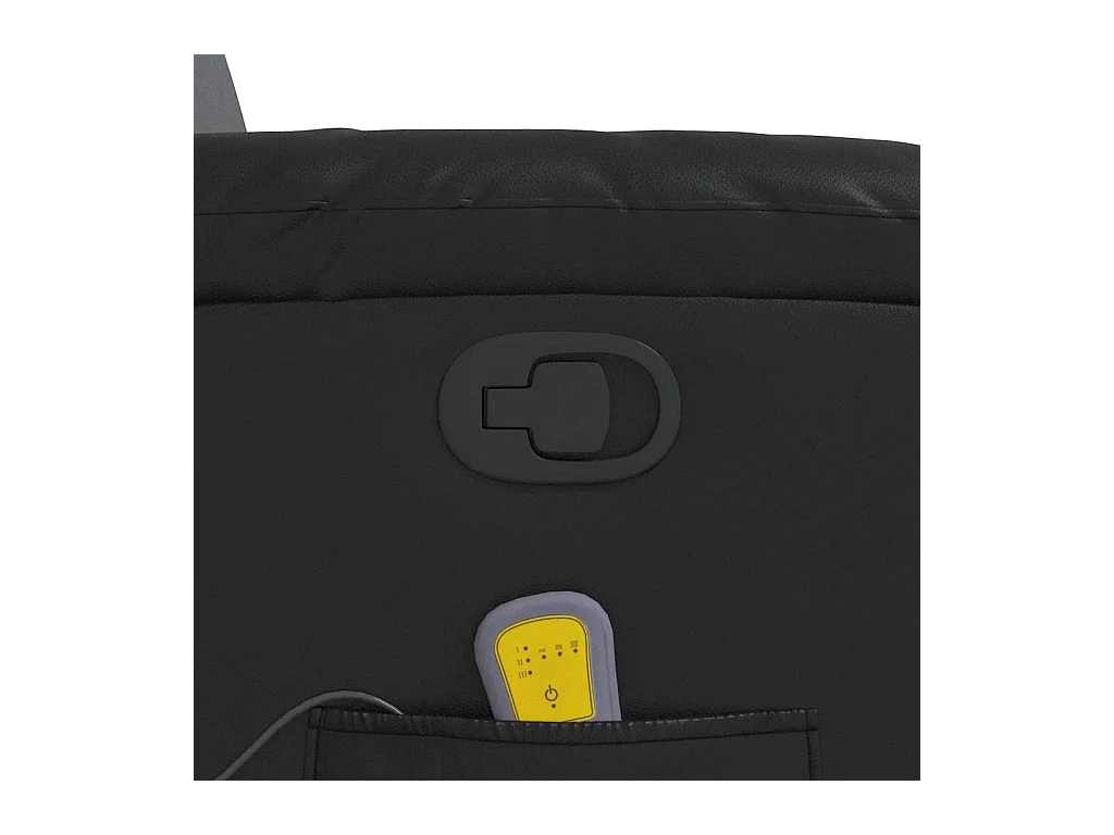 Fauteuil massant inclinable Noir Similicuir