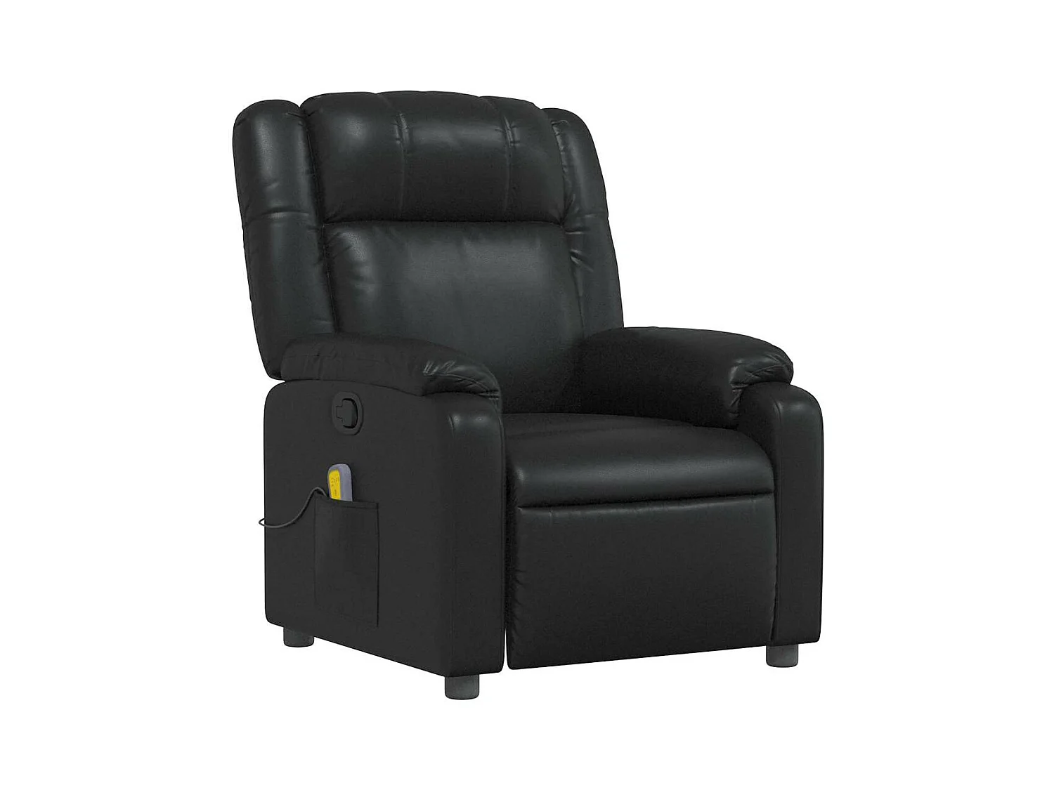 Fauteuil massant inclinable Noir Similicuir