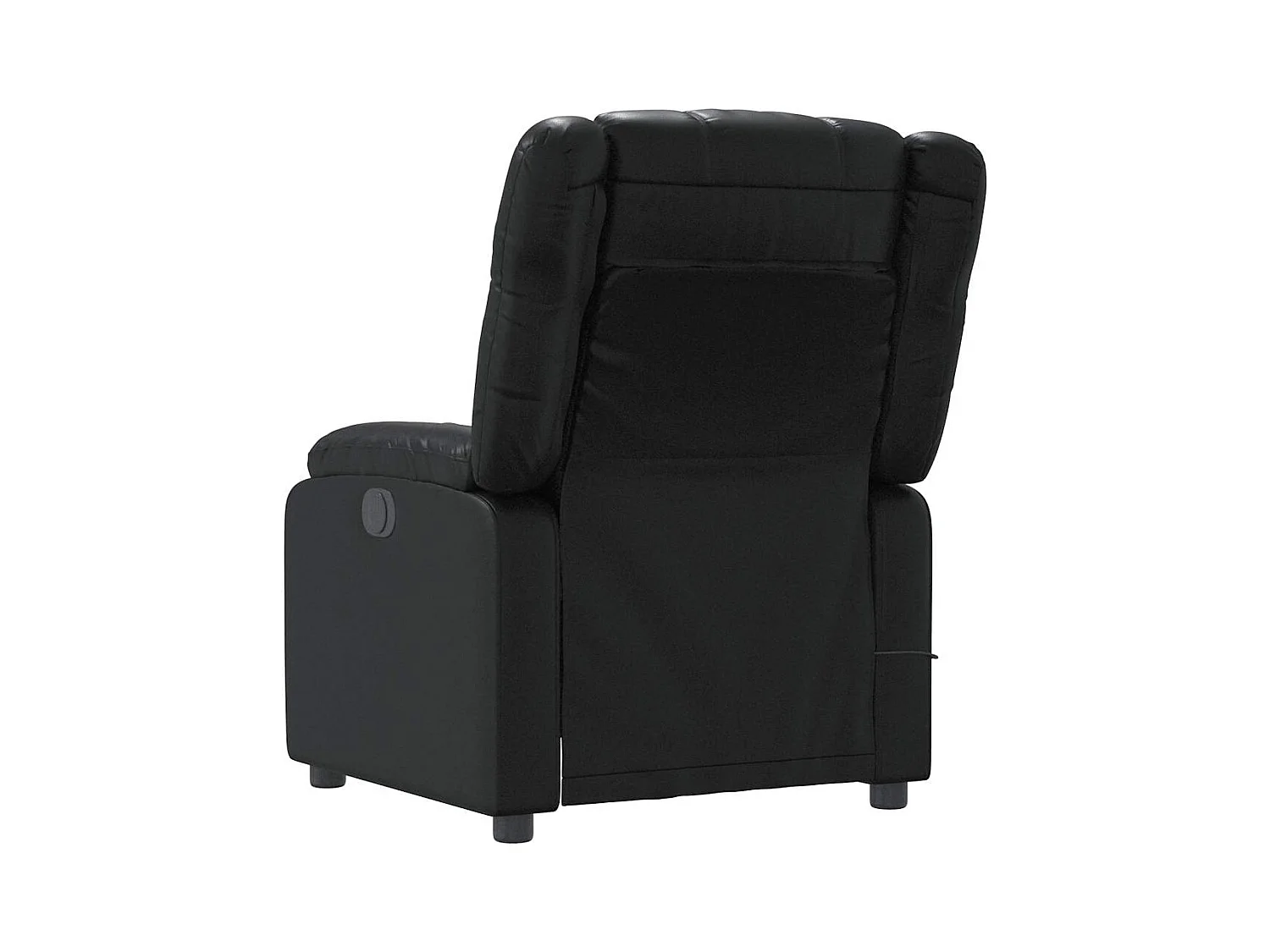 Fauteuil massant inclinable Noir Similicuir