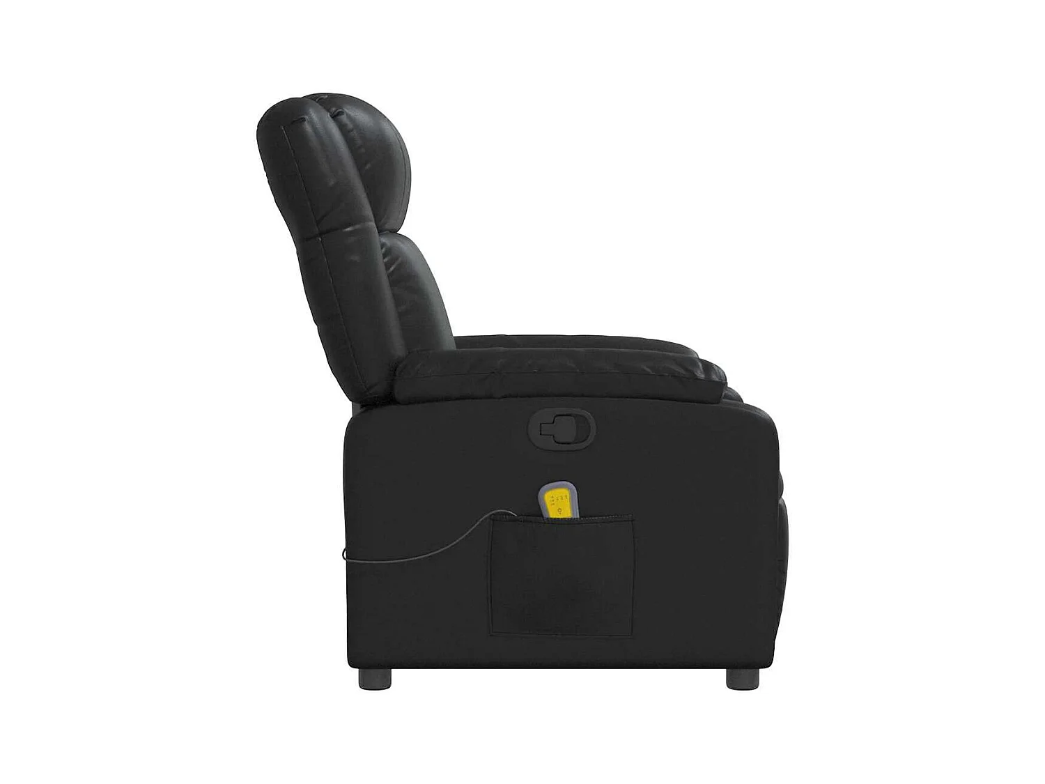 Fauteuil massant inclinable Noir Similicuir