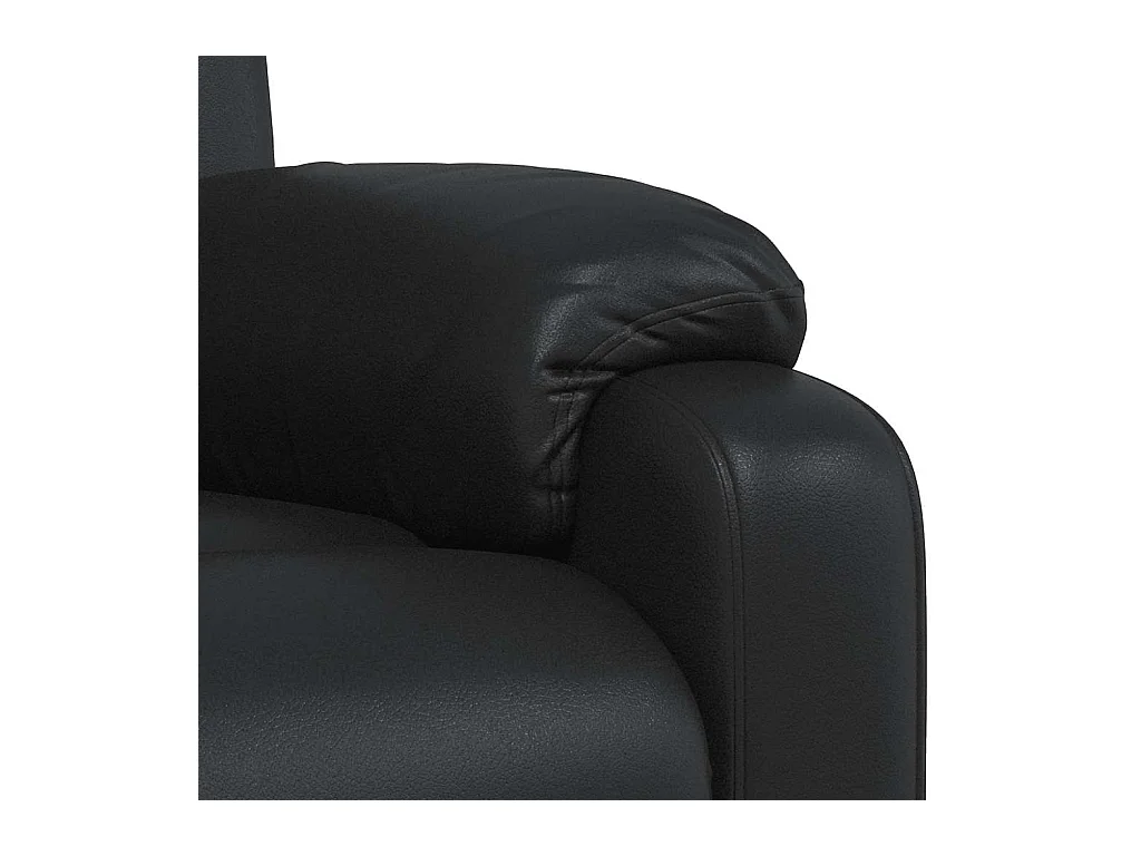 Fauteuil massant inclinable Noir Similicuir