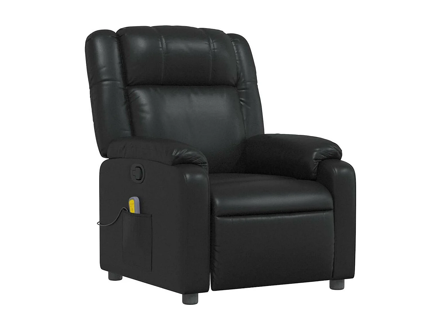 Fauteuil massant inclinable Noir Similicuir