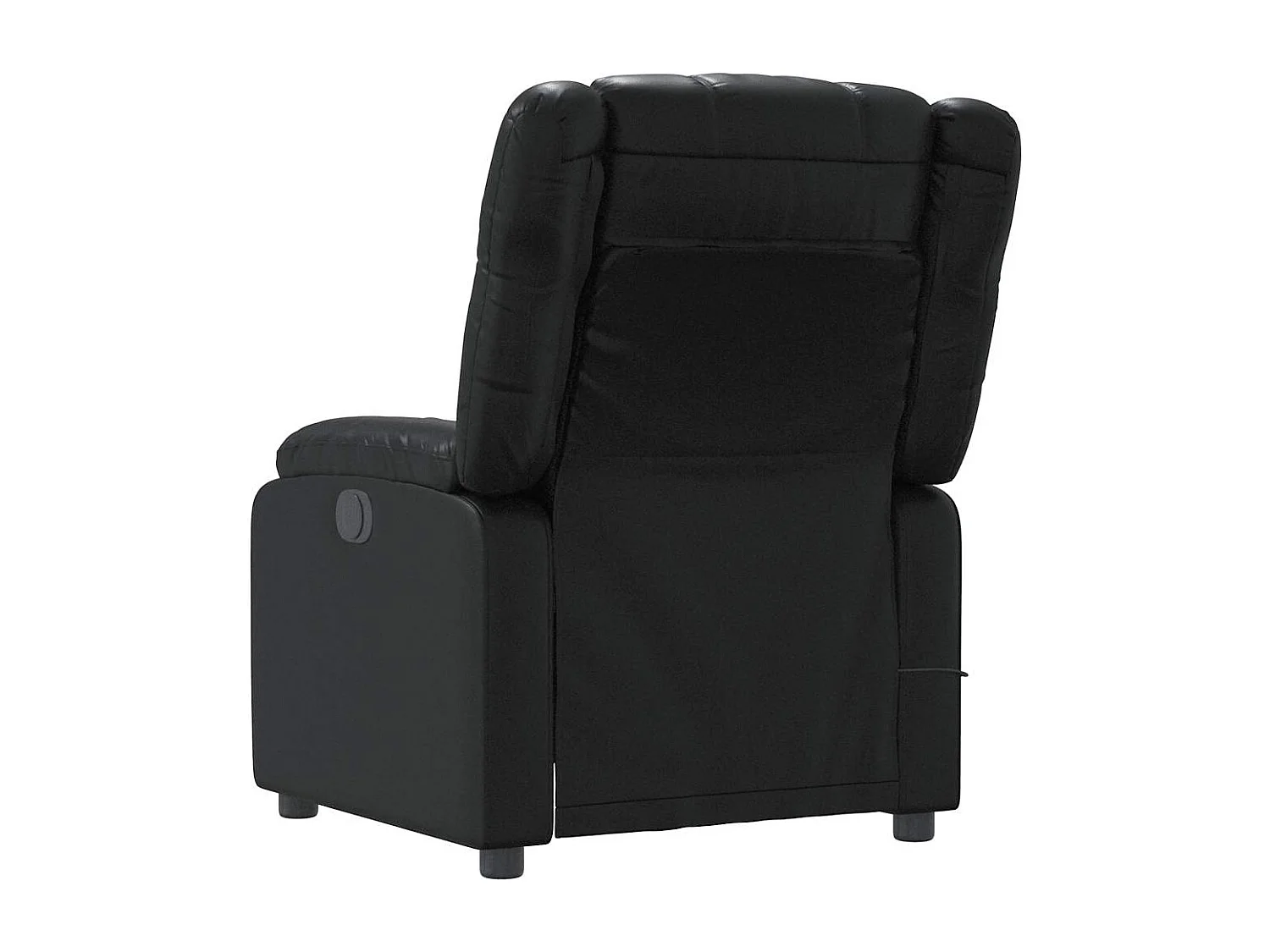 Fauteuil massant inclinable Noir Similicuir