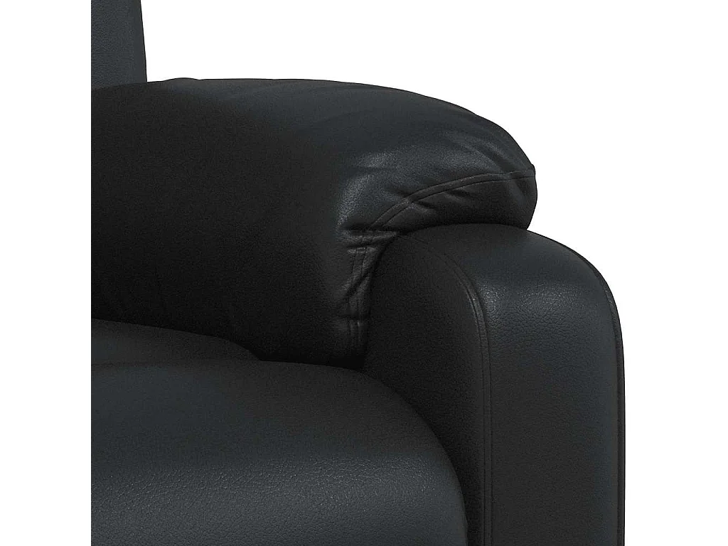 Fauteuil massant inclinable Noir Similicuir