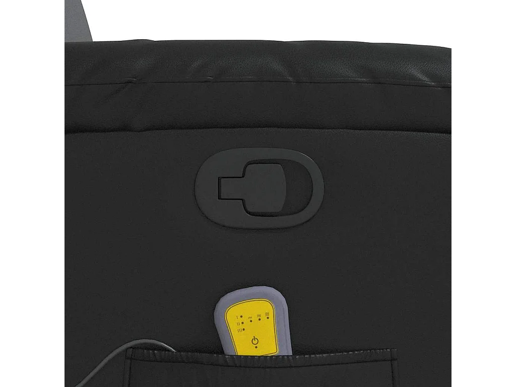 Fauteuil massant inclinable Noir Similicuir