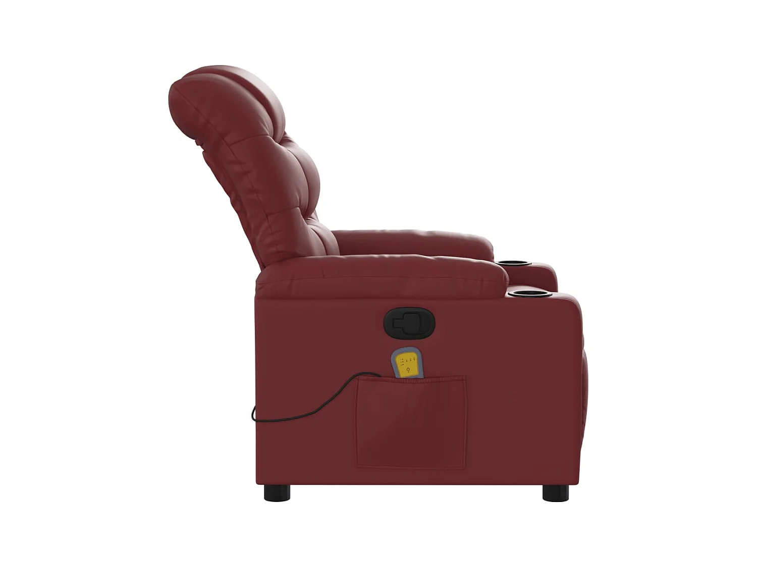 Fauteuil massant inclinable Rouge bordeaux Similicuir