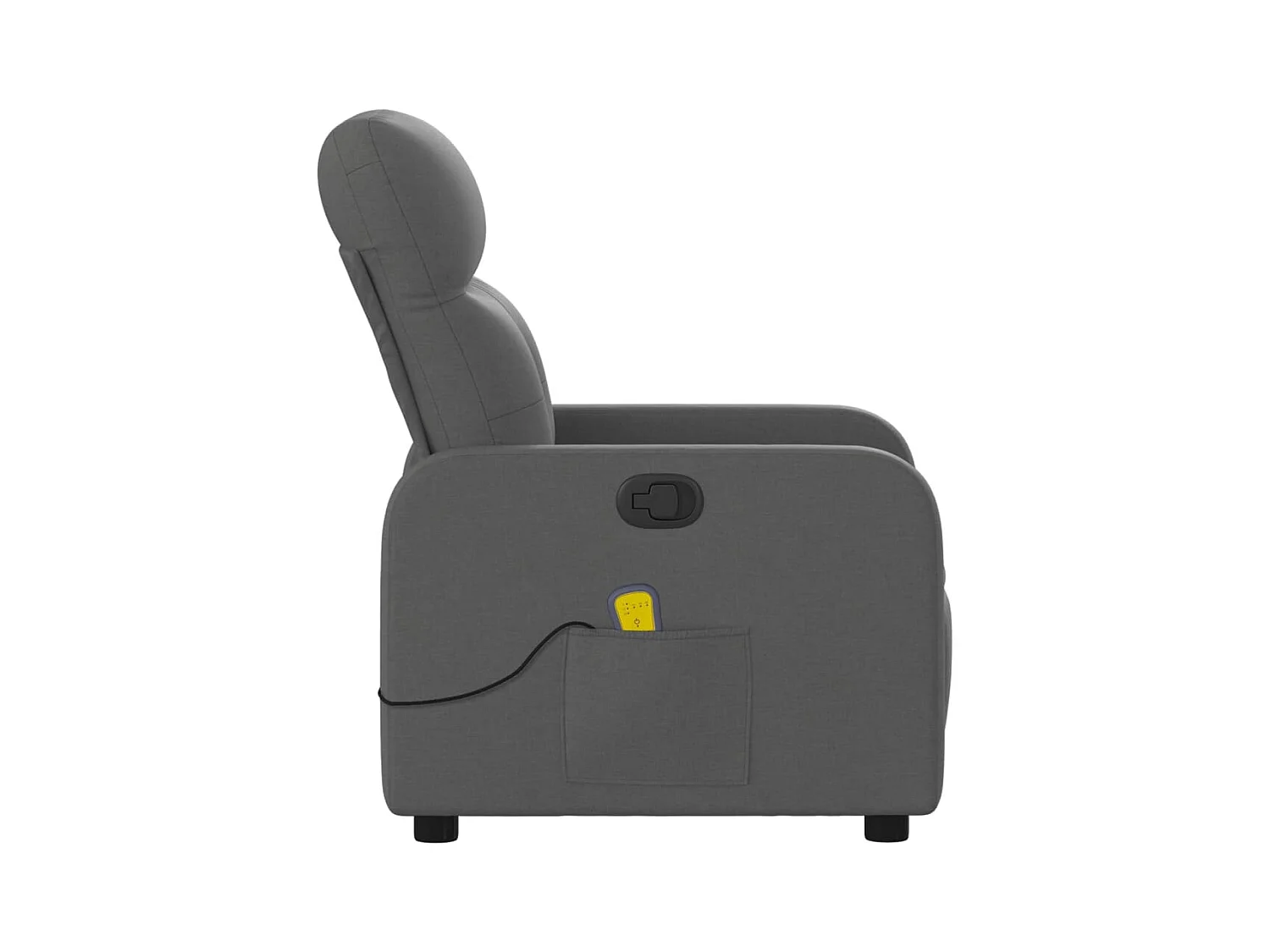 Fauteuil massant inclinable Gris foncé Tissu