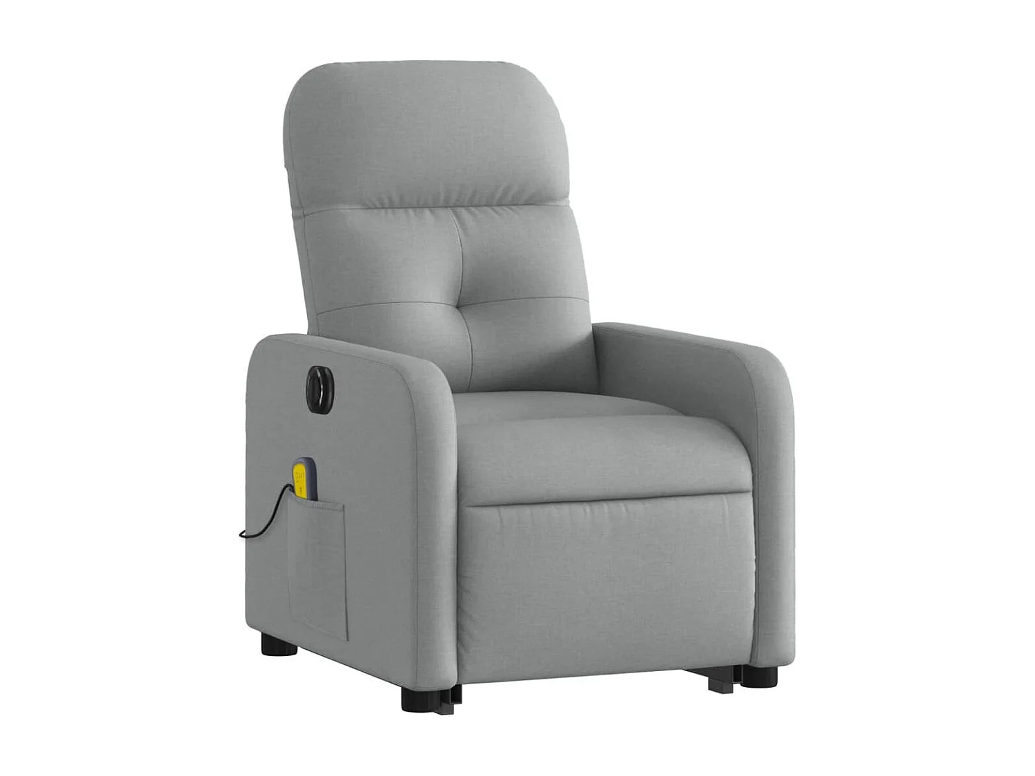 Fauteuil inclinable massant électrique Gris clair Tissu