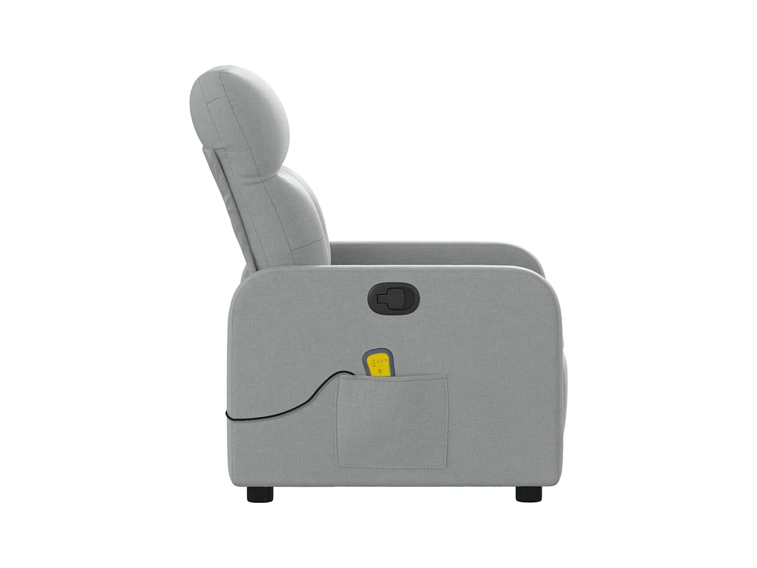 Fauteuil massant inclinable Gris clair Tissu