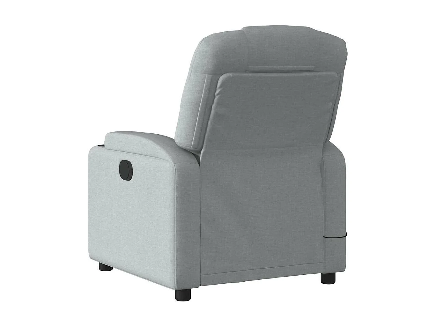 Fauteuil massant inclinable électrique gris clair tissu