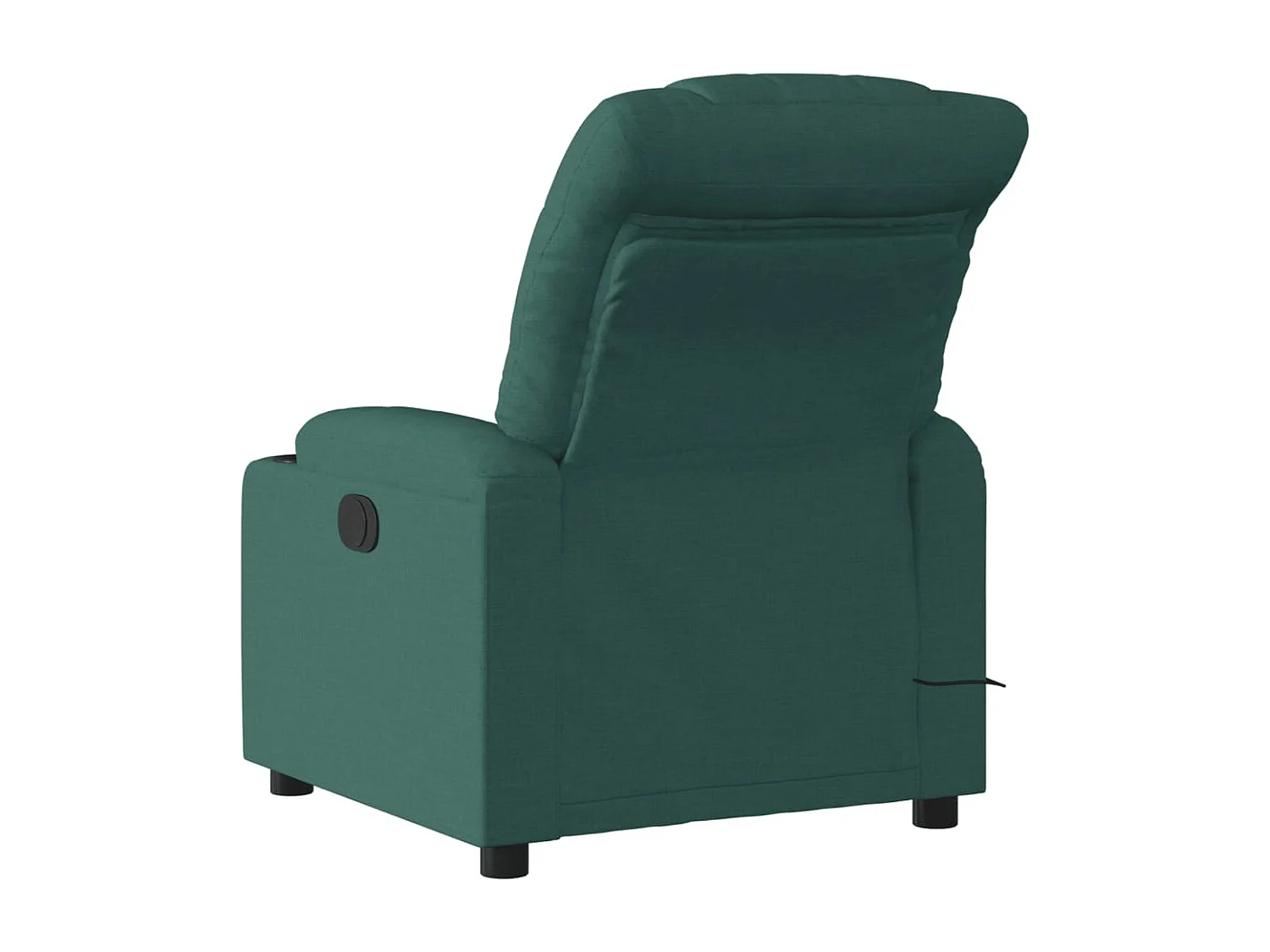 Fauteuil massant inclinable électrique Vert foncé Tissu