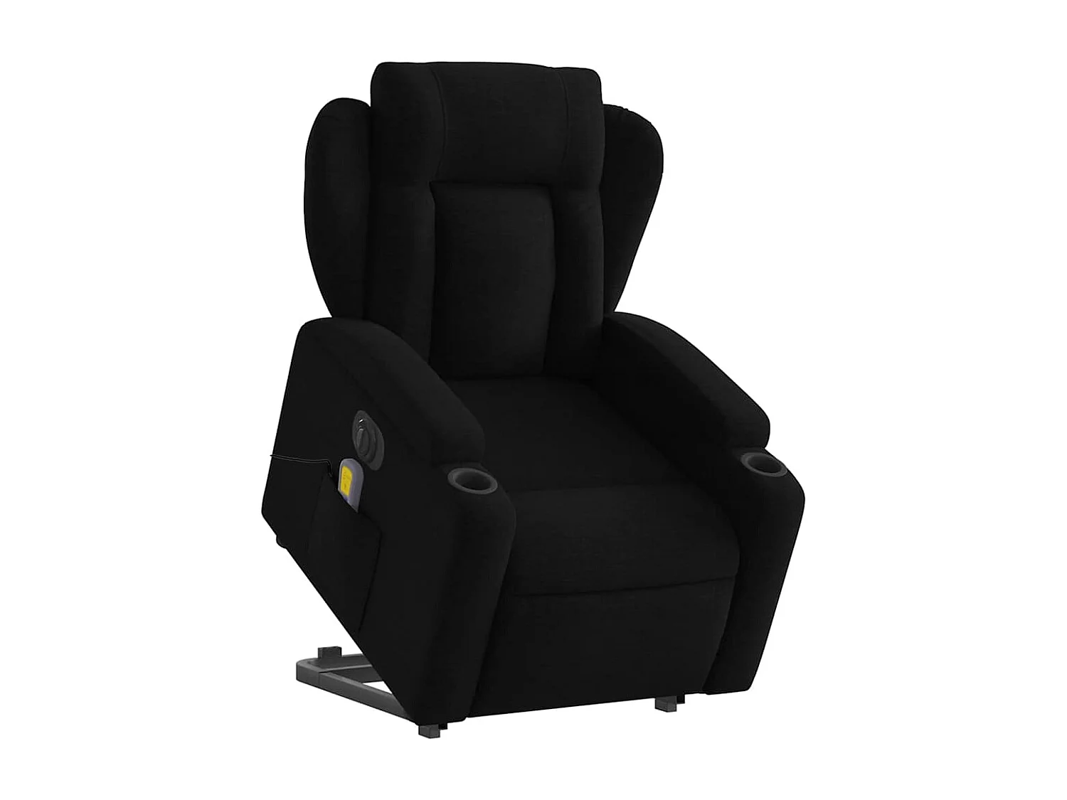 Fauteuil inclinable massant électrique Noir Tissu