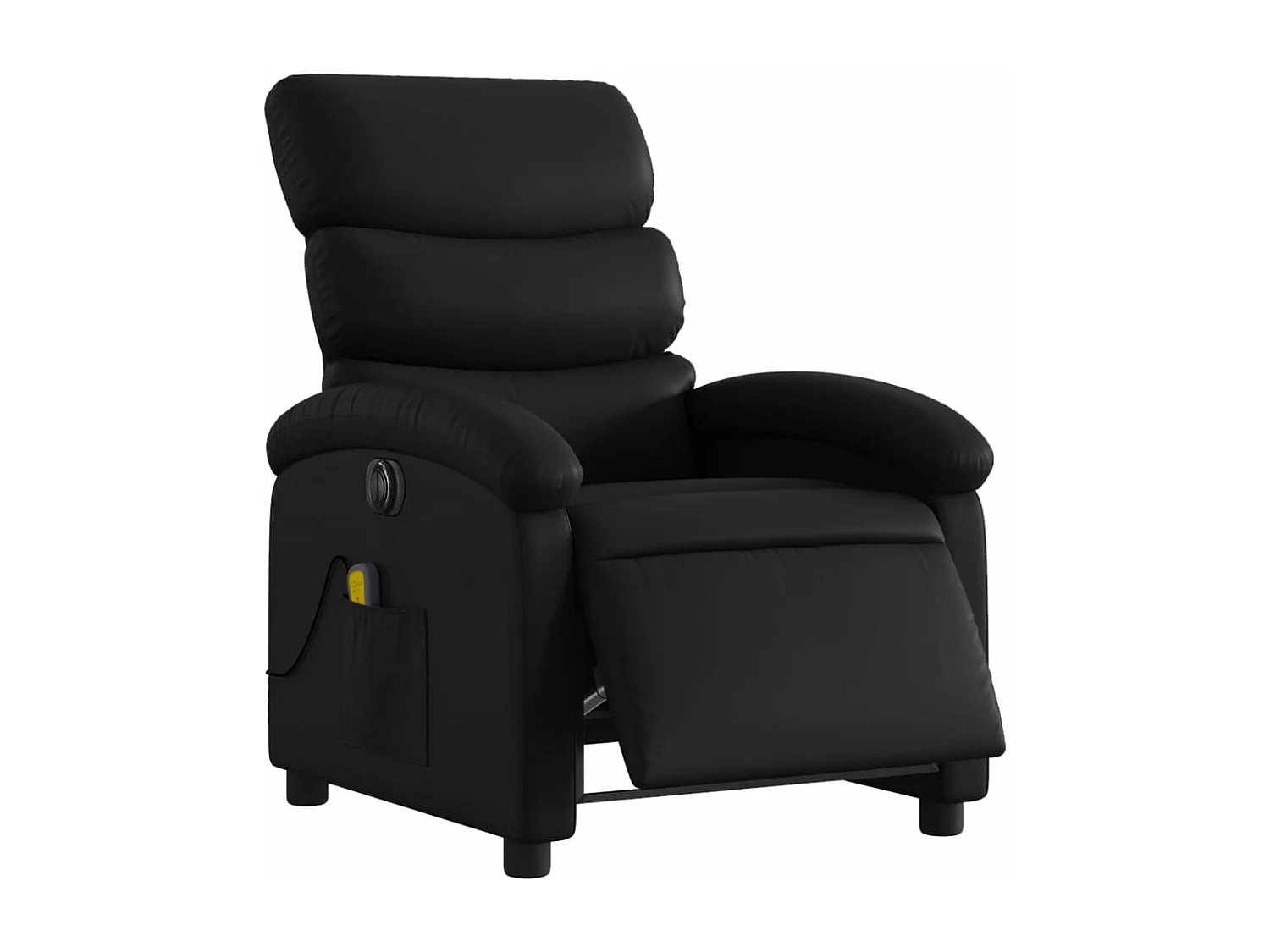 Fauteuil massant inclinable électrique noir similicuir