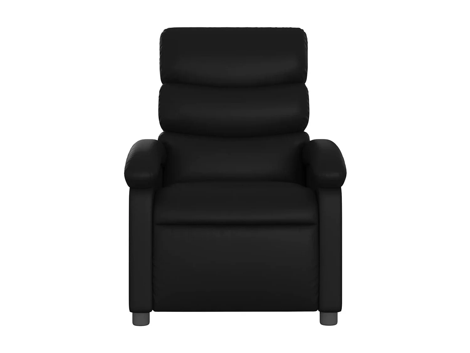 Sillón de masaje reclinable eléctrico cuero sintético negro