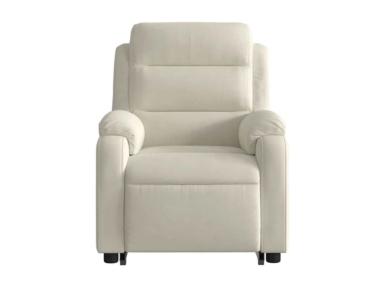 Fauteuil massant inclinable Crème Velours