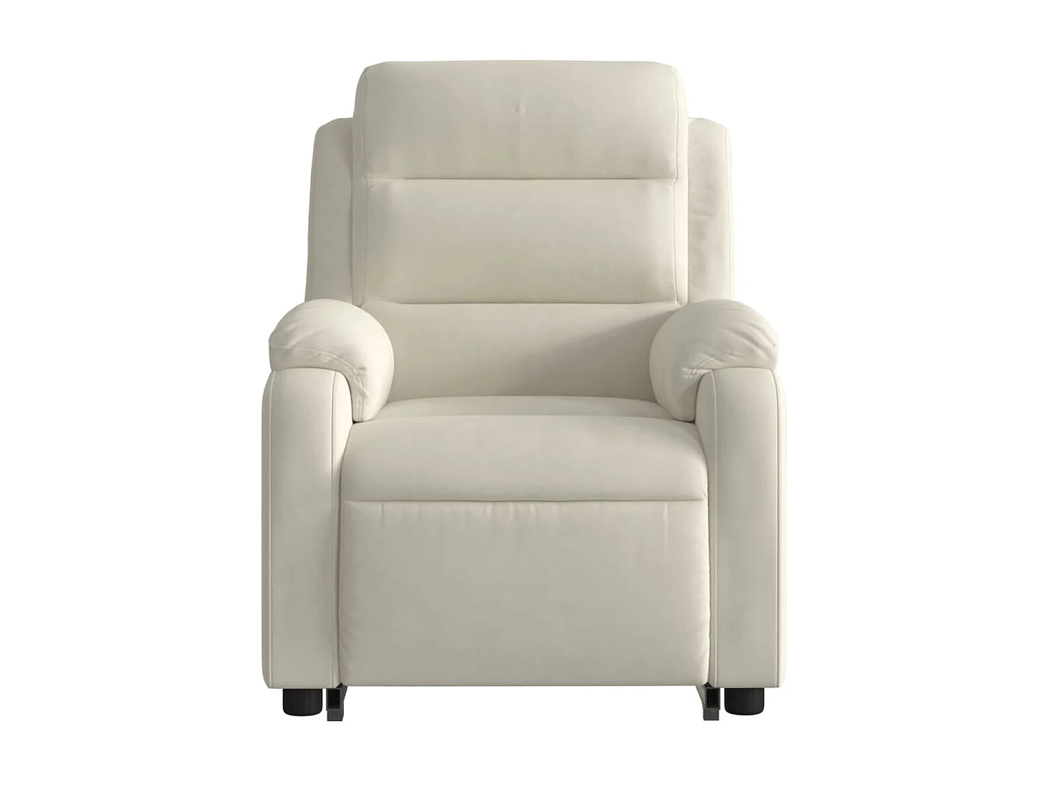 Fauteuil massant inclinable Crème Velours