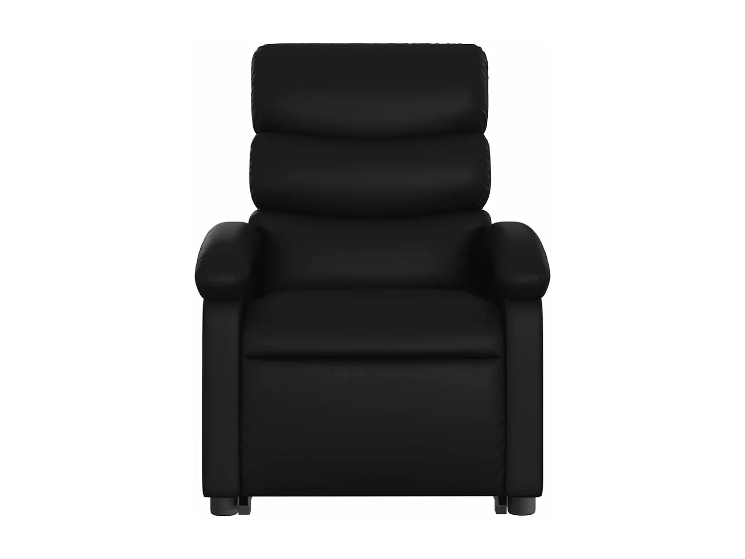 Sillón de masaje elevable eléctrico cuero sintético negro