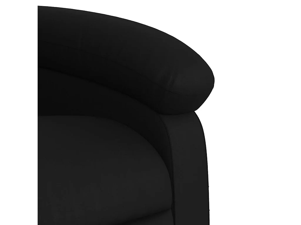 Sillón de masaje elevable eléctrico cuero sintético negro