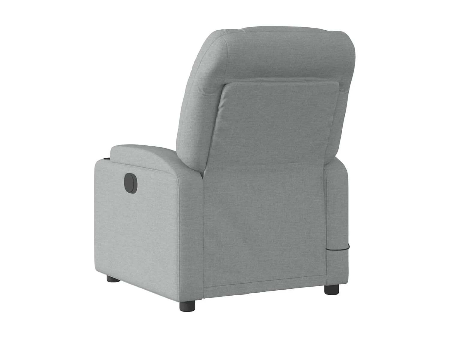 Fauteuil massant inclinable électrique gris clair tissu