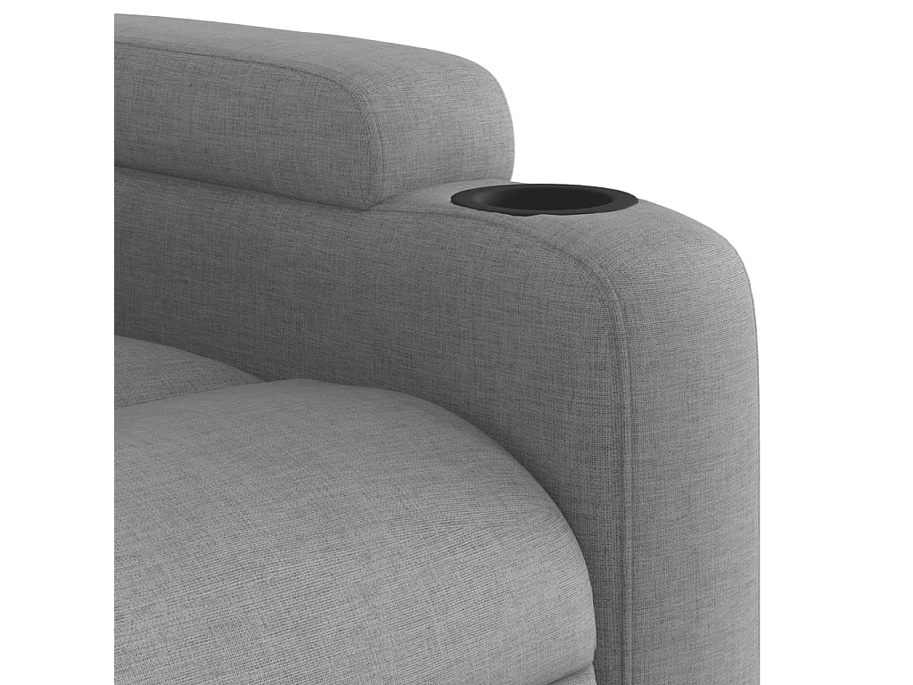 Sillón reclinable de masaje eléctrico tela gris claro