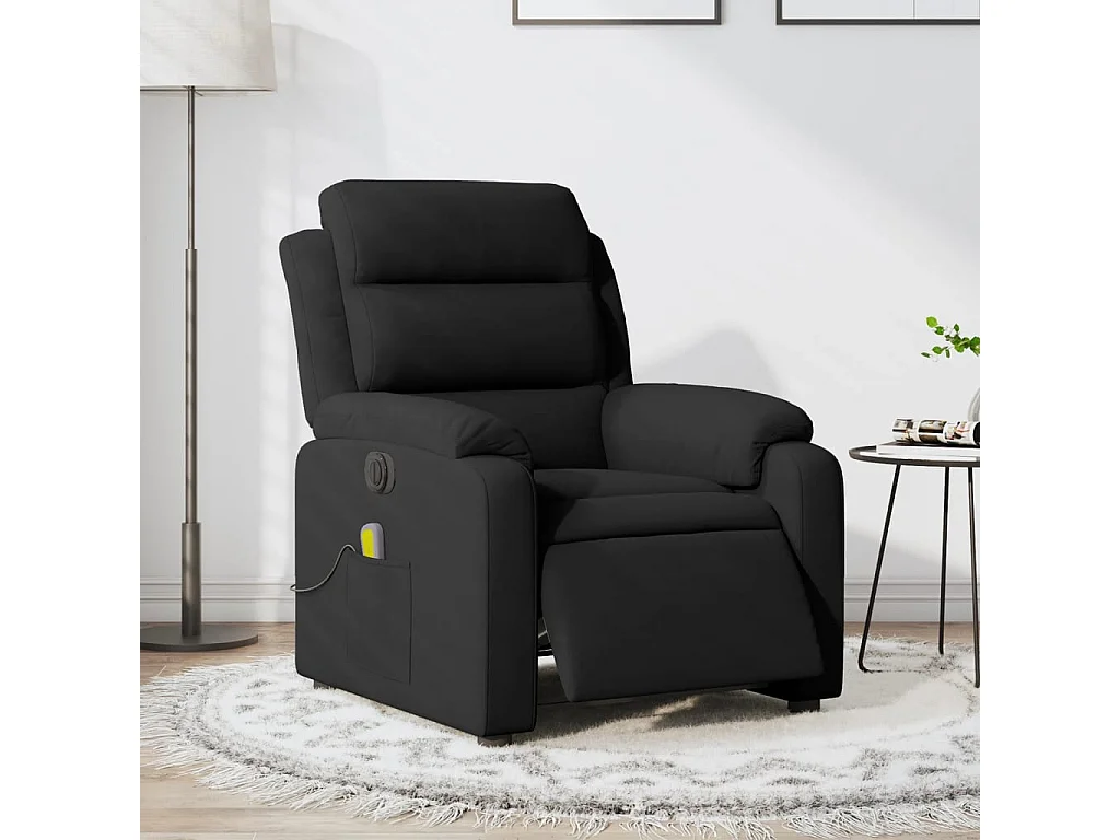 Fauteuil inclinable massant électrique noir velours
