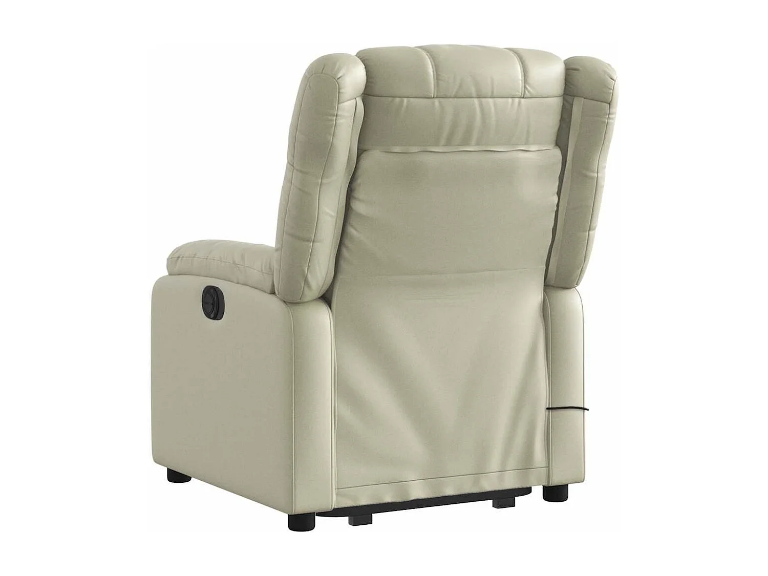 Fauteuil inclinable massant Crème Similicuir