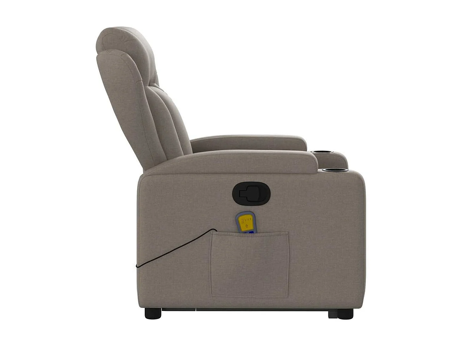Fauteuil inclinable massant Taupe Tissu