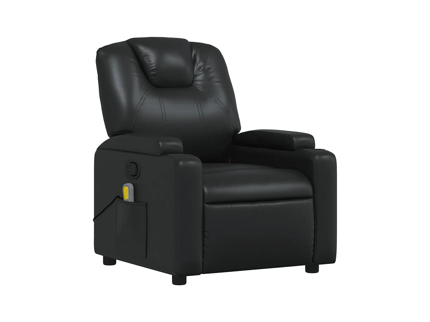 Fauteuil massant inclinable Noir Similicuir