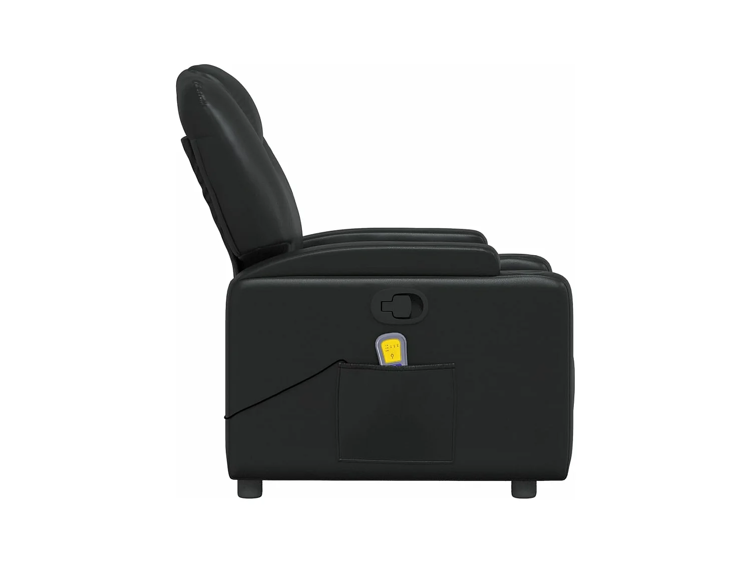 Fauteuil massant inclinable Noir Similicuir