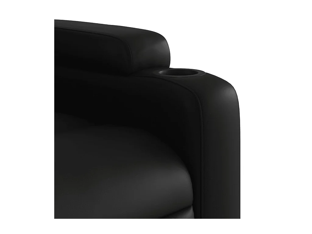 Fauteuil massant inclinable Noir Similicuir