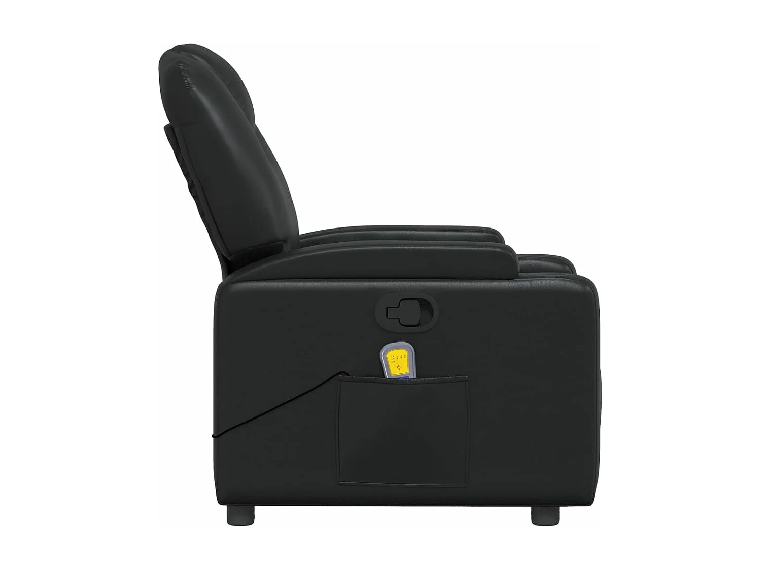 Fauteuil massant inclinable Noir Similicuir