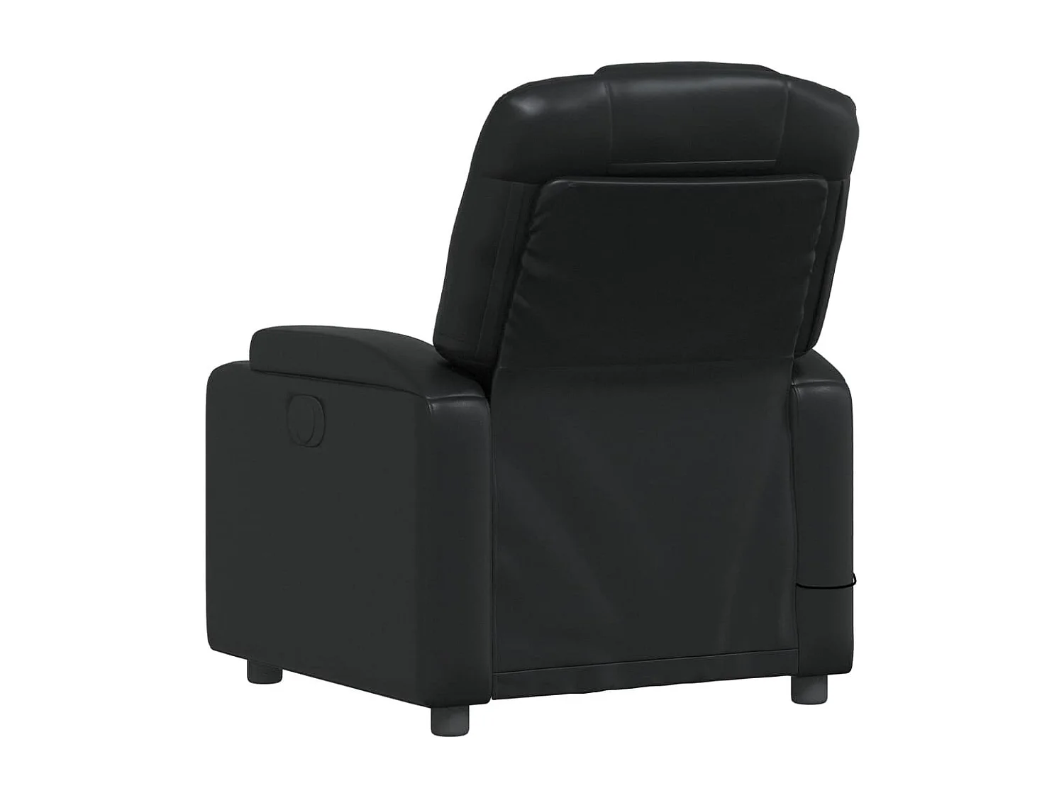 Fauteuil massant inclinable Noir Similicuir